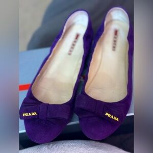 Authentic Prada Purple Flats